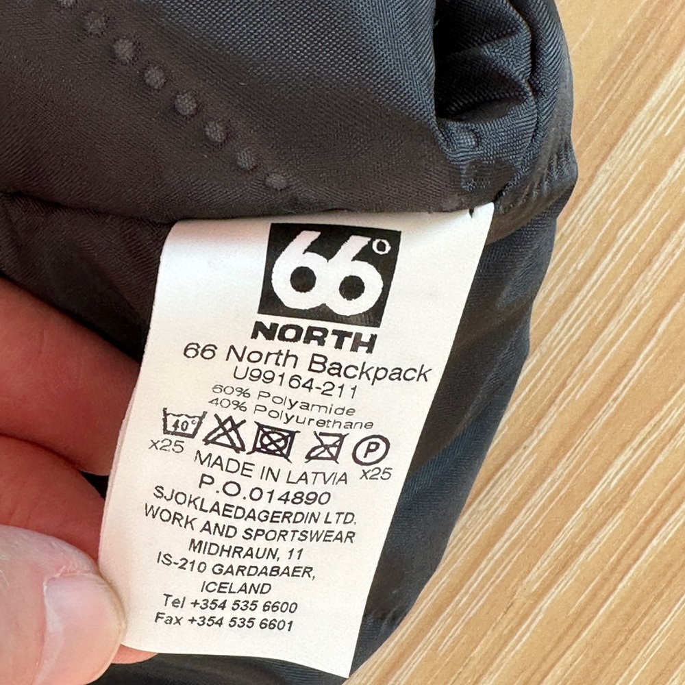 NWT 66 North 15L Logo Performance Backpack Padded Lightweight - Picture 13 of 13